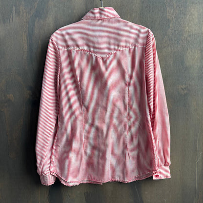 Vintage Lasso Red and White Striped Button Up