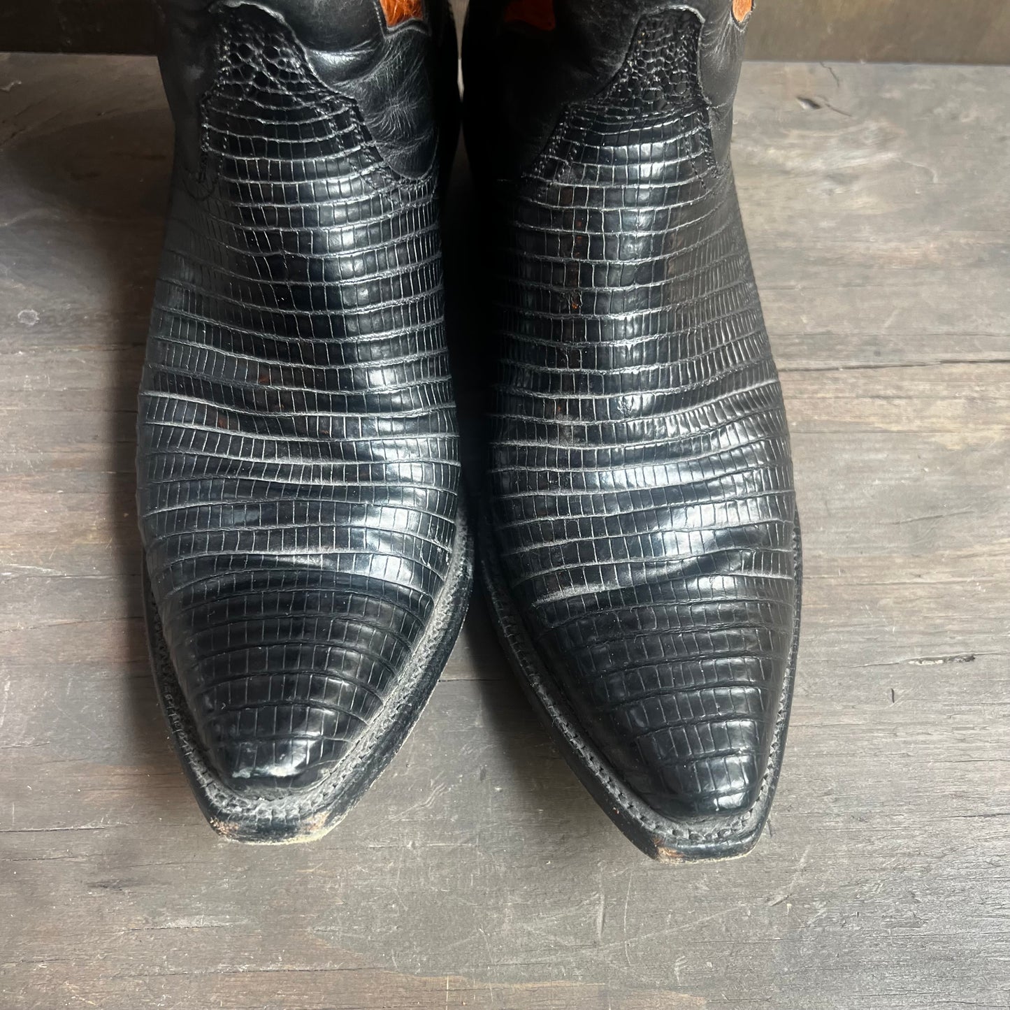 Lucchese Leather and Reptile Boots