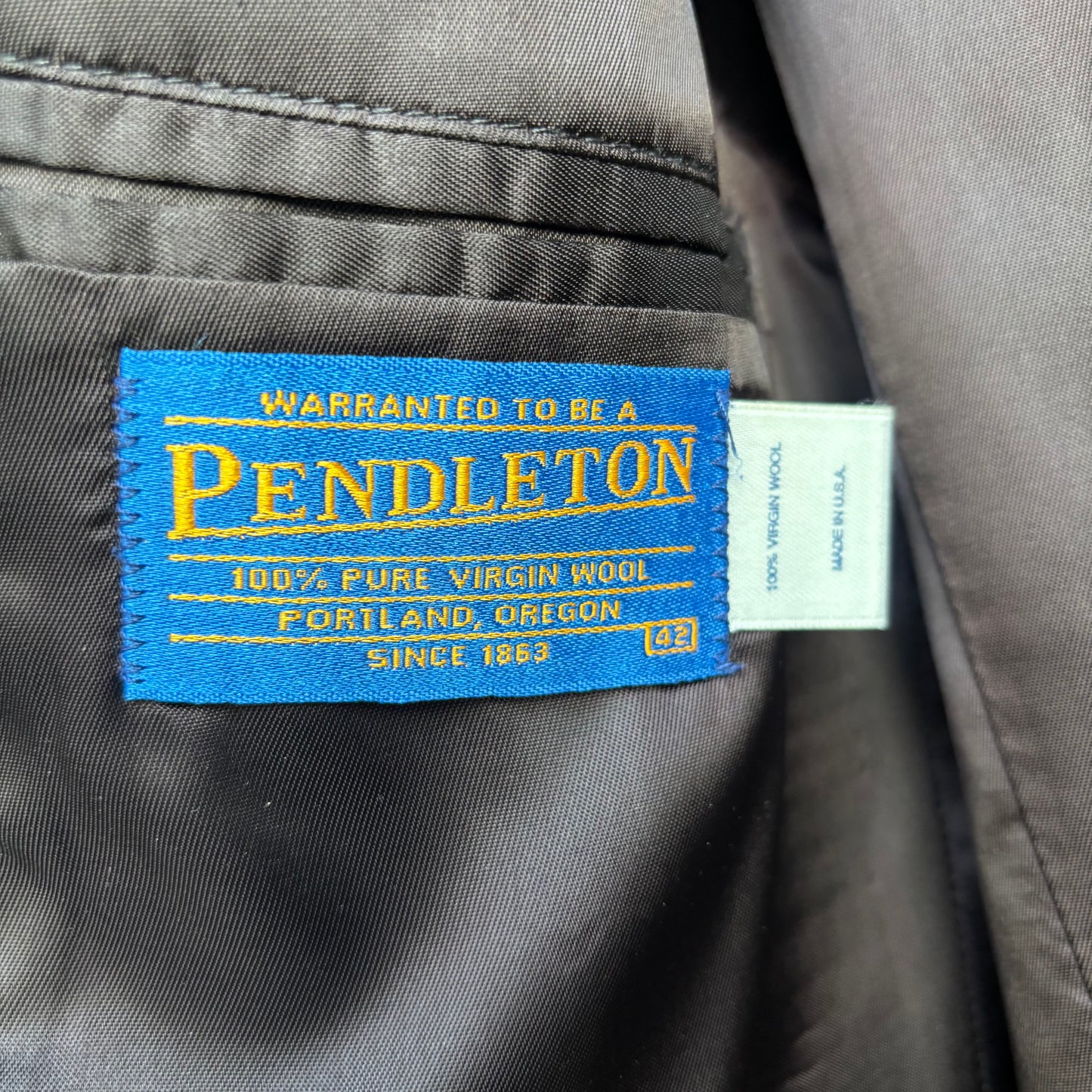 Pendleton Grey Wool Blazer