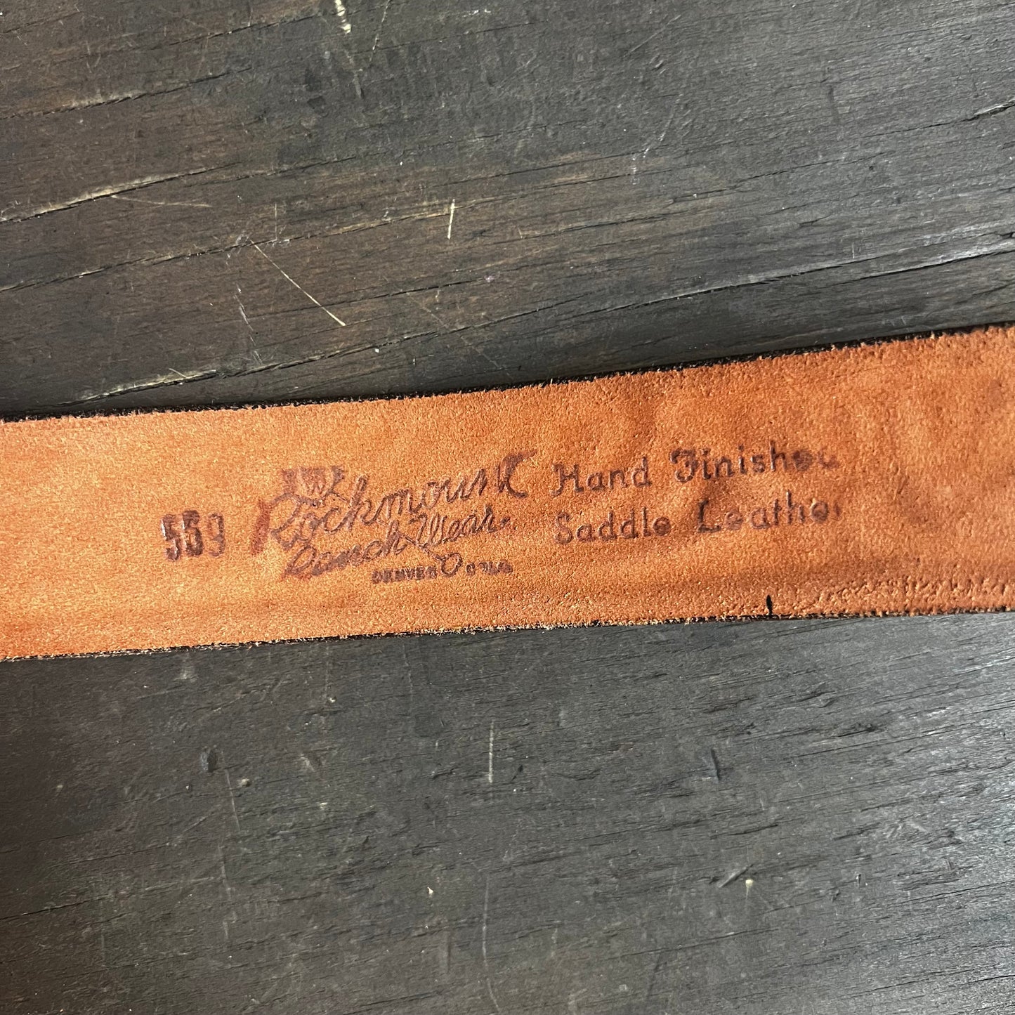 Rockmount Ranchwear Black Tooled Belt