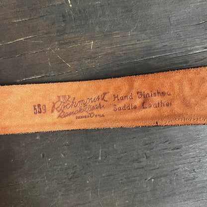 Rockmount Ranchwear Black Tooled Belt