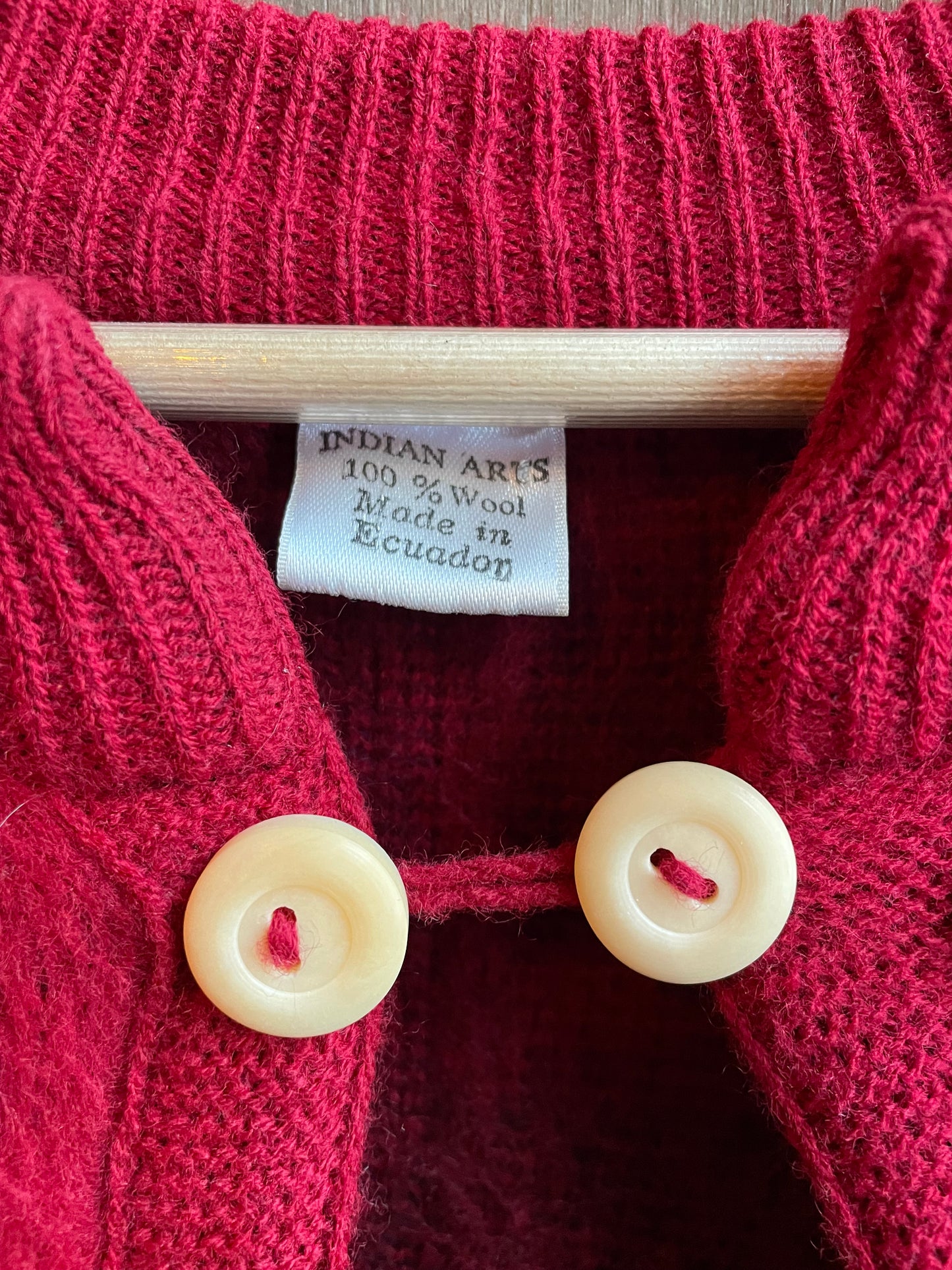 Red wool cape or poncho