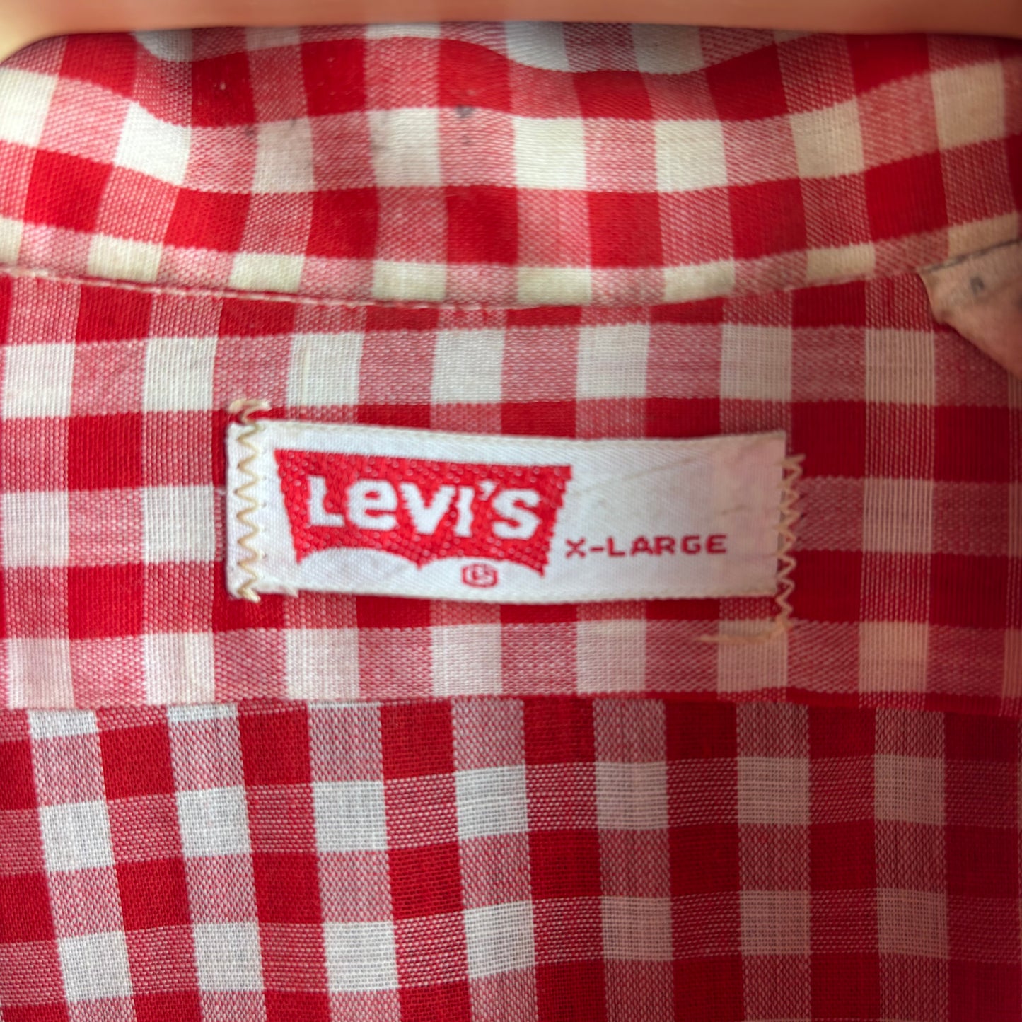 Vintage Levi's Red Gingham Pearl Snap