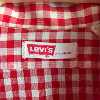 Vintage Levi's Red Gingham Pearl Snap