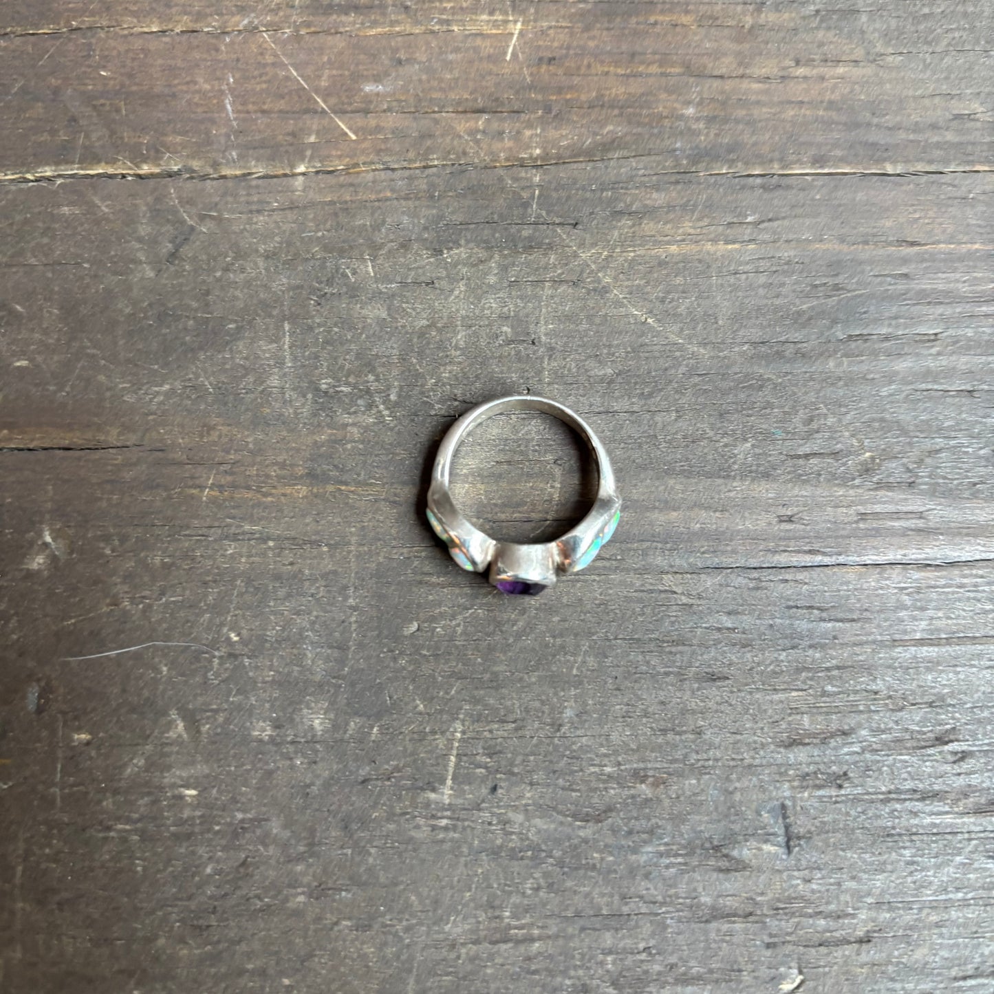 Sterling Silver Ring with Purple Stone
