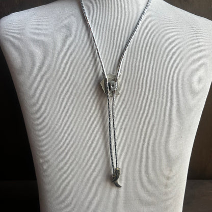 Silver Bear Bolo Tie