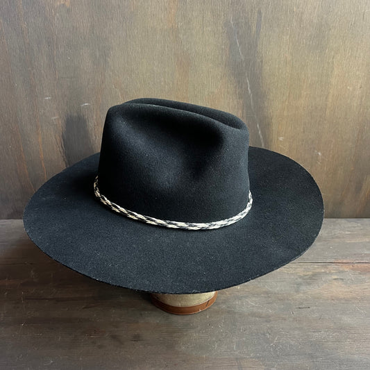 Silver Spur Black Hat with Braided Band