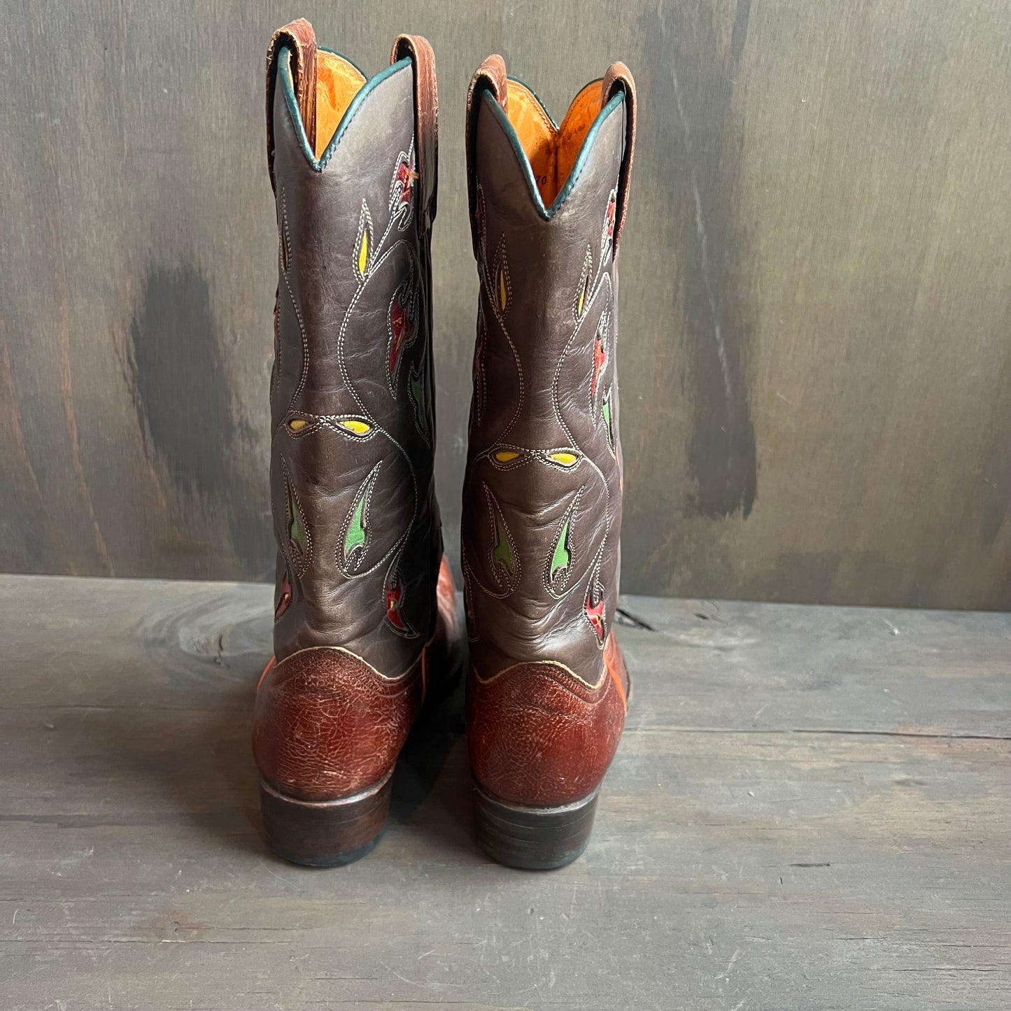 Italian Floral Frye Cowboy Boots