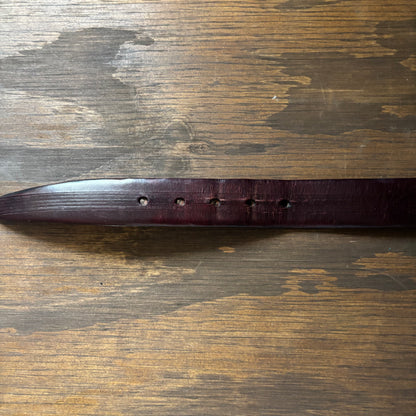 Brown Leather Belt with Tooled Lines