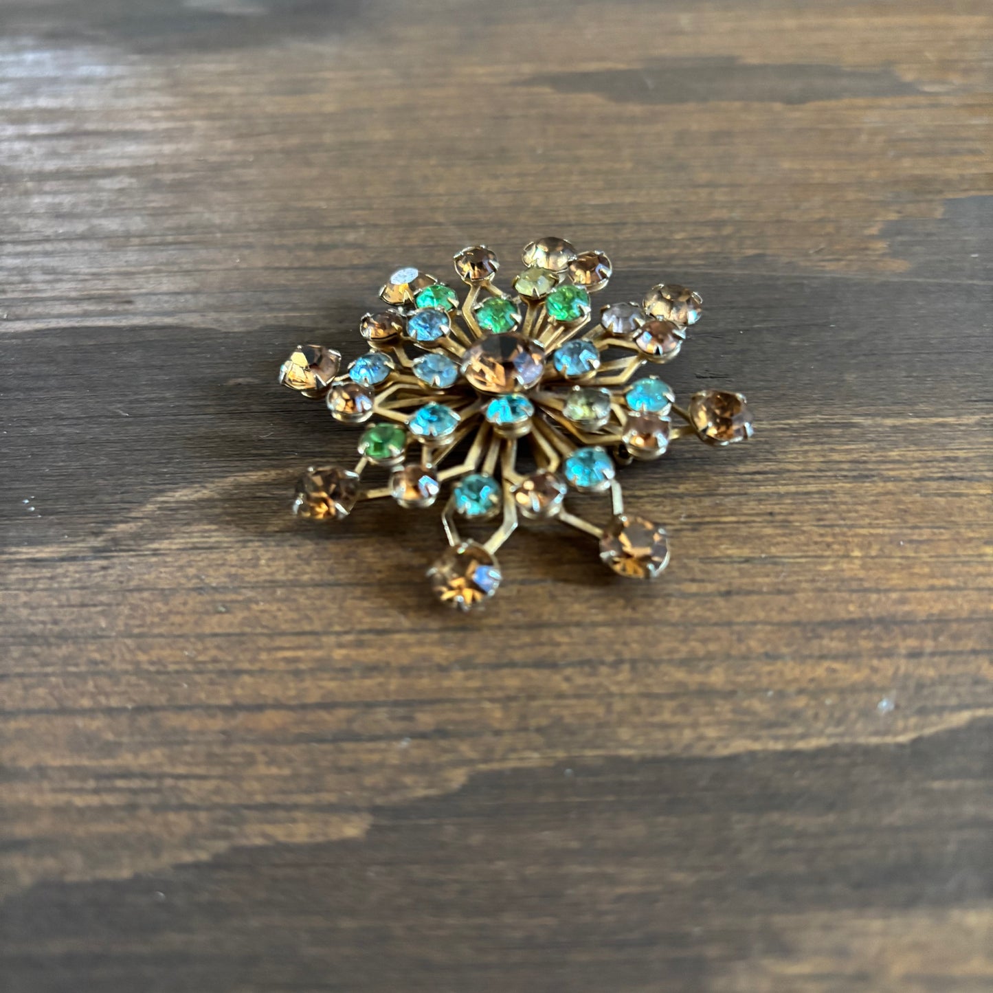 Colorful Rhinestone Brooch