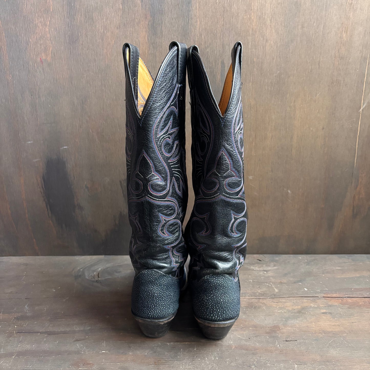 Vintage Olathe Tall Blue Stingray Boots