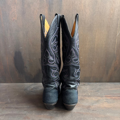 Vintage Olathe Tall Blue Stingray Boots