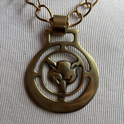 Mac Warman Wolf Medallion Necklace