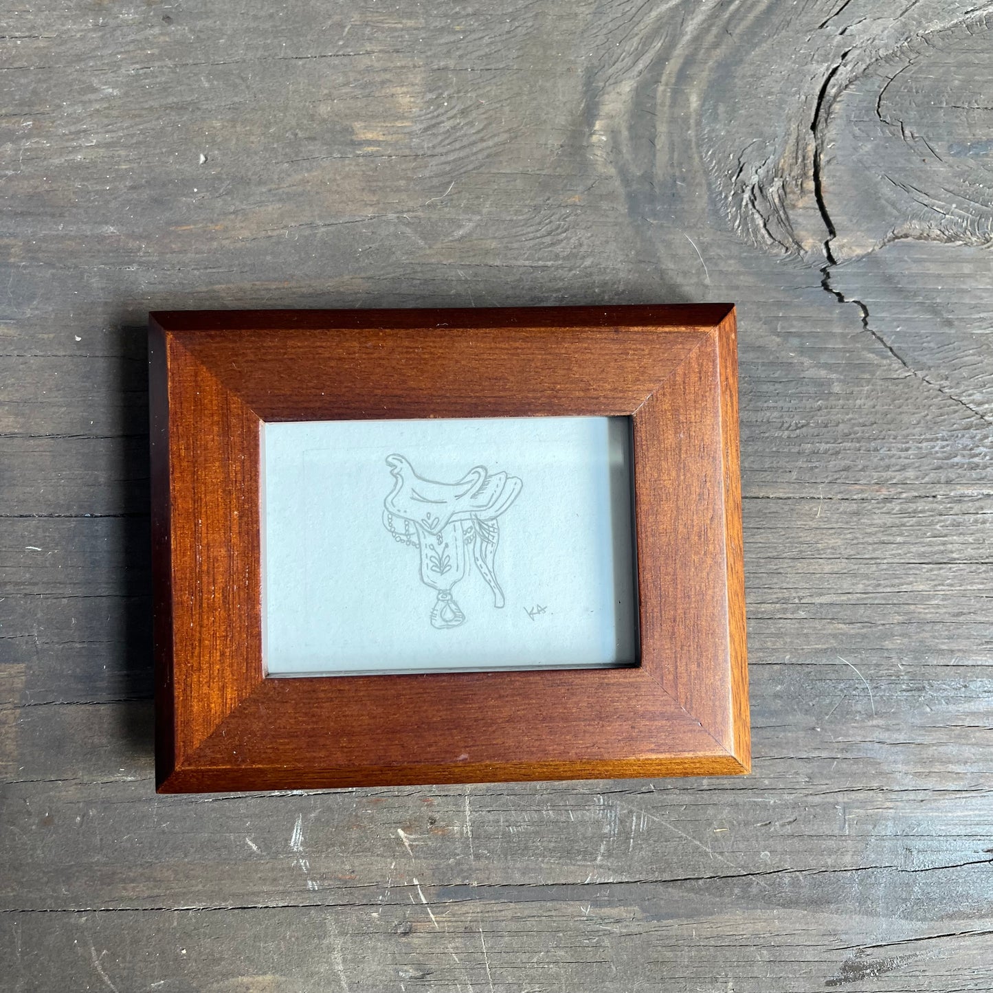 Mini western saddle sketch