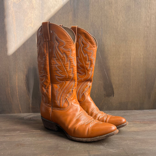 Diamond J Leather Cowboy Boots