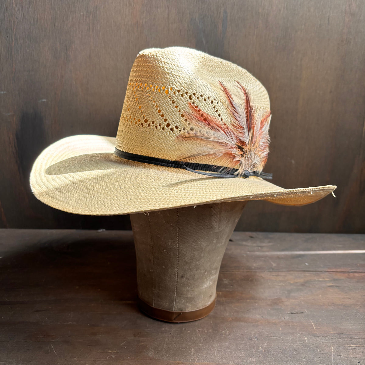 Bee Cool Straw Hat with Feather