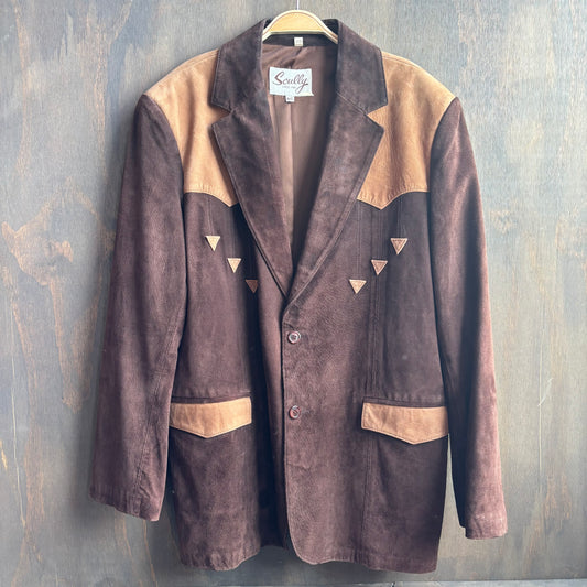 Scully Brown Suede Western Blazer