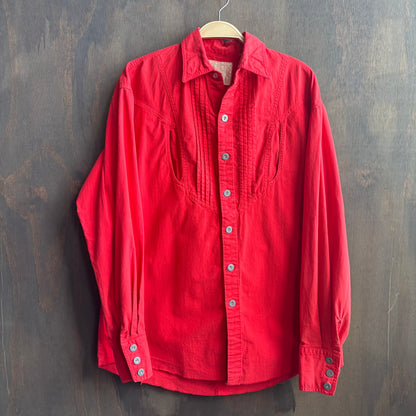 Vintage Red Button Up