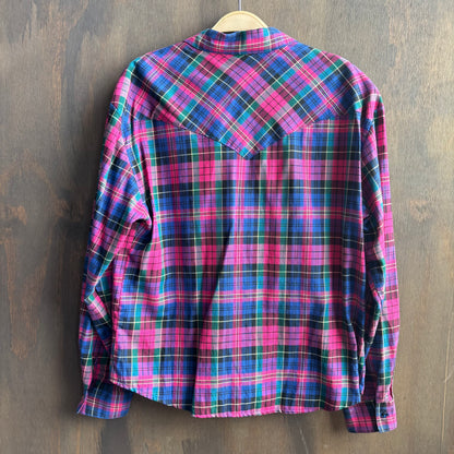 Vintage Circle T Pink Plaid Button Up