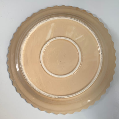 Beige Pie Plate Scalloped Edge