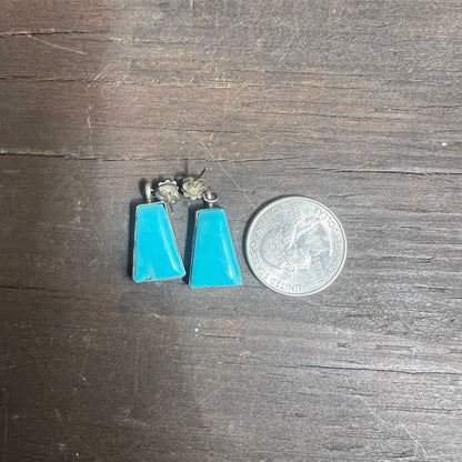 Silver and Turquoise Handcrafted Earrings