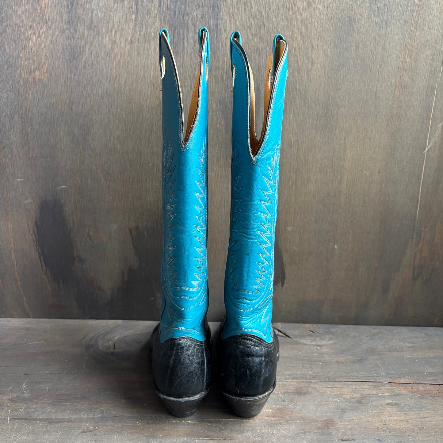 Nocona Tall Teal Two-Tone Boots