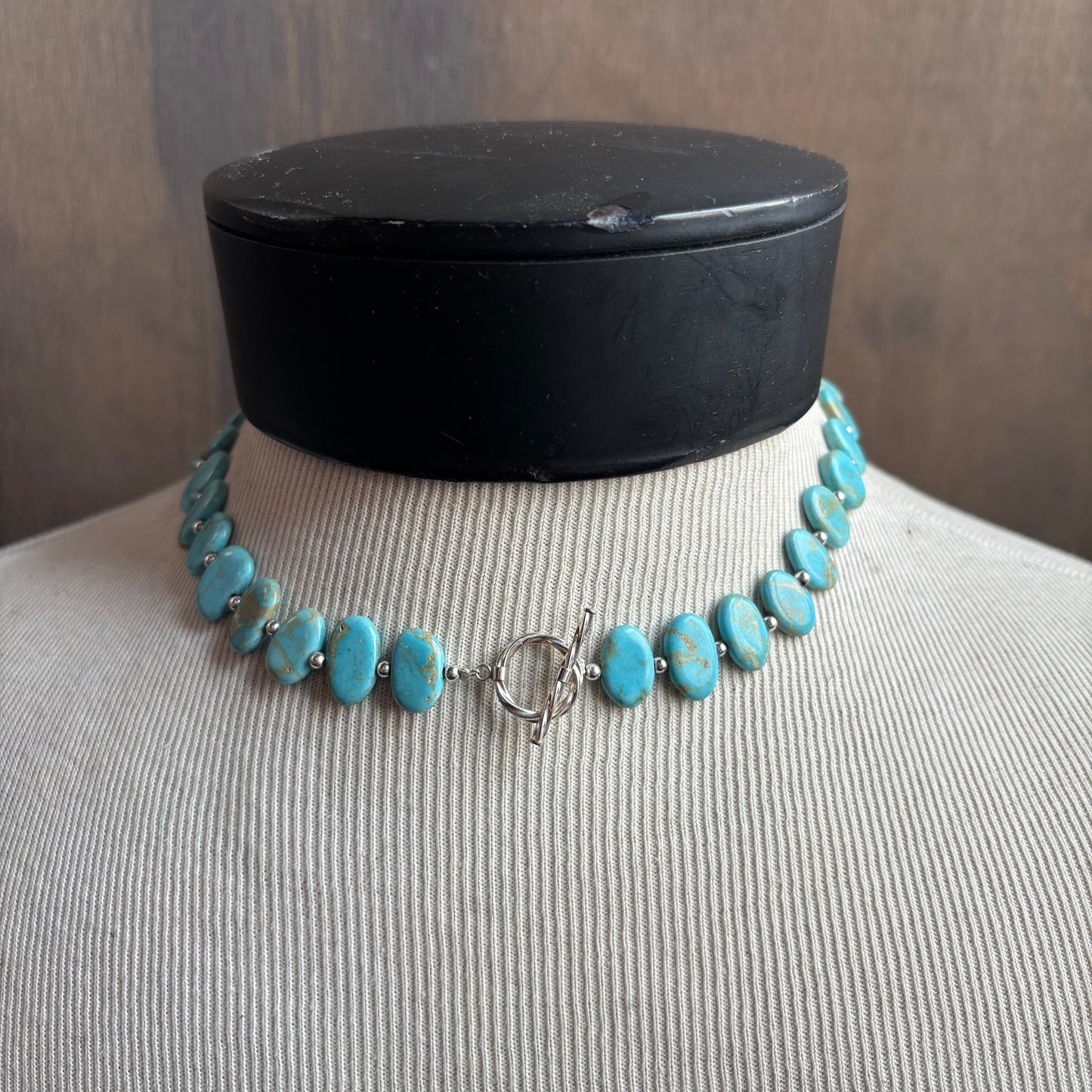 Oval Turquoise Stone Necklace