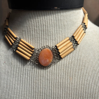 Vintage Pink Stone Choker