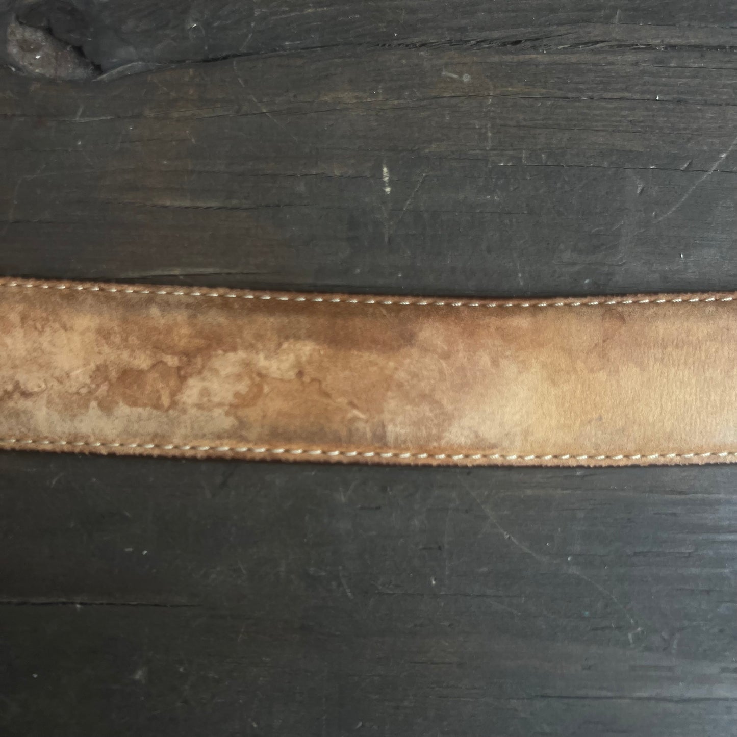 Justin’s Leather Belt with Silver Buckle