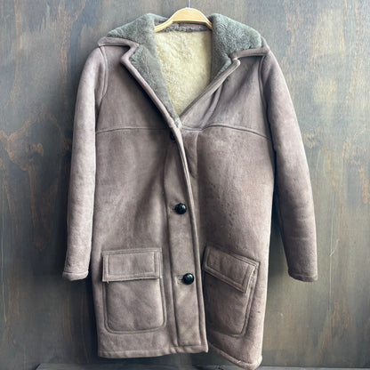 Lady Thompson Grey Shearling Coat