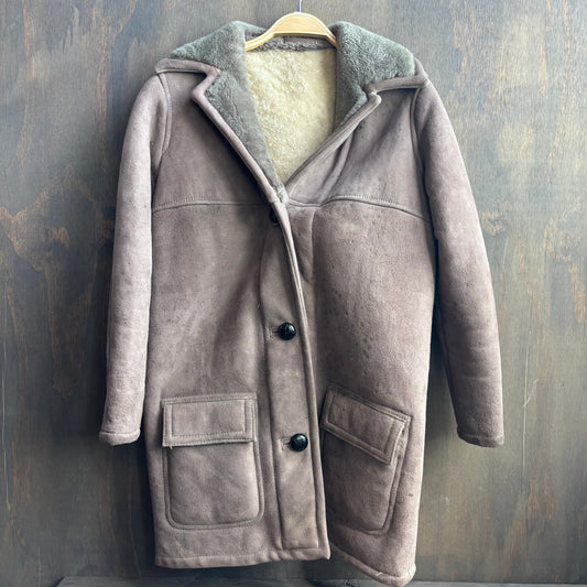 Lady Thompson Grey Shearling Coat
