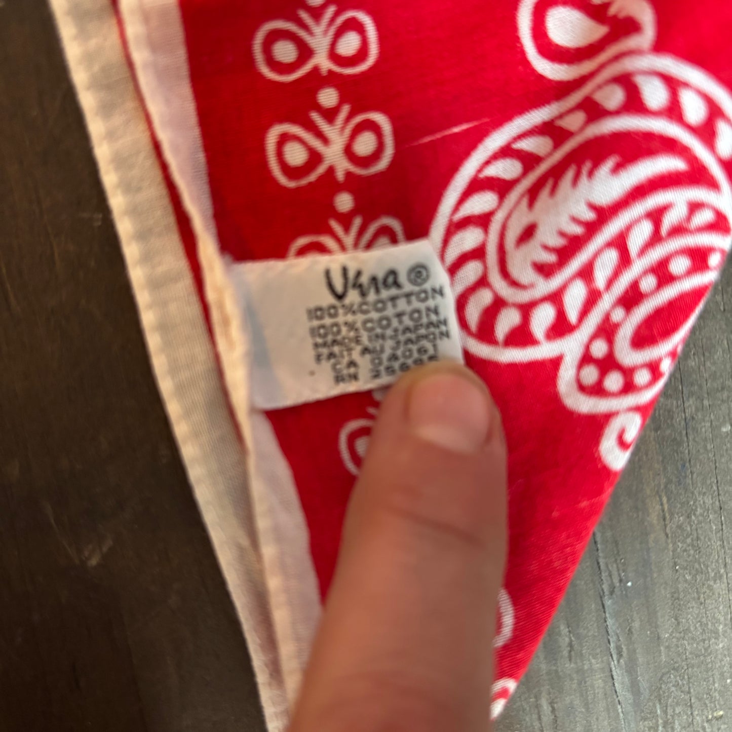 Vintage Red Cotton Bandana