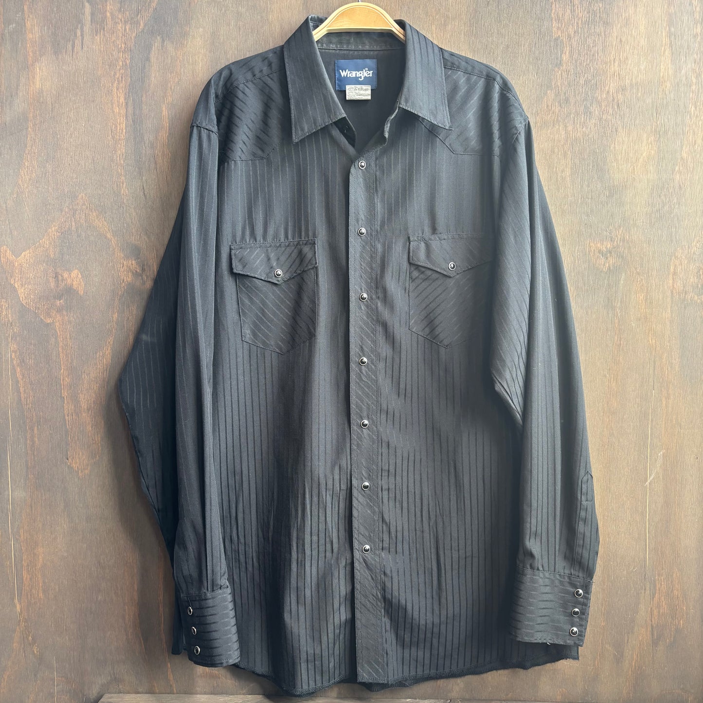 Wrangler Pinstripe Pearl Snap