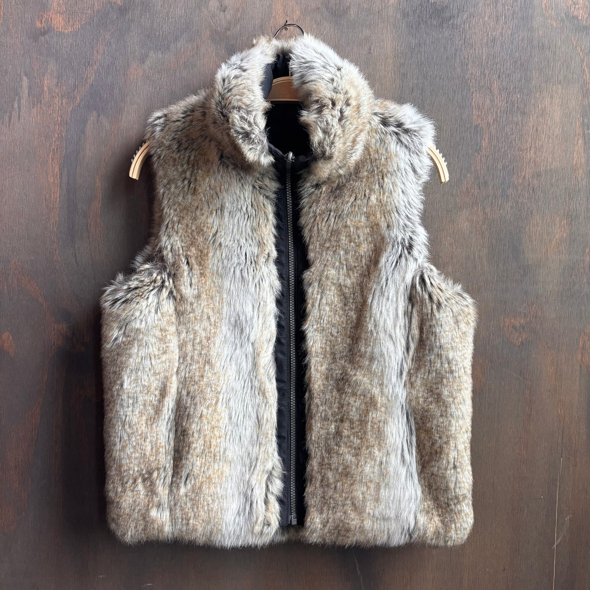 Reversible Black Faux Fur