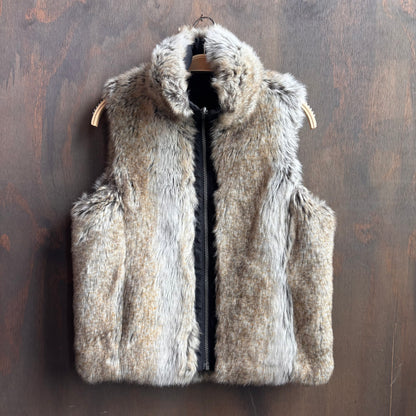 Reversible Black Faux Fur