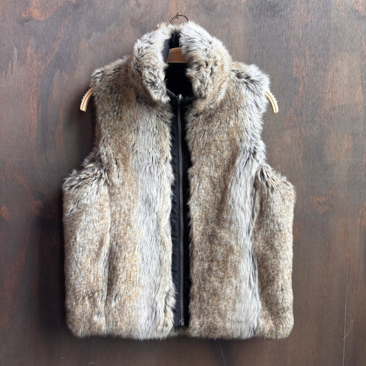 Reversible Black Faux Fur