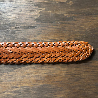 Tan Braided Leather Belt