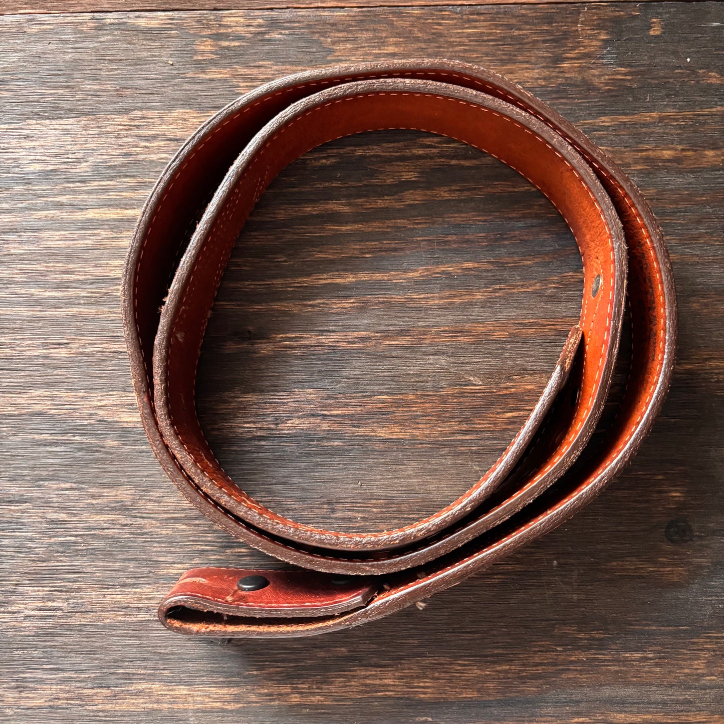 Vintage Nocona Brown Roughout Belt