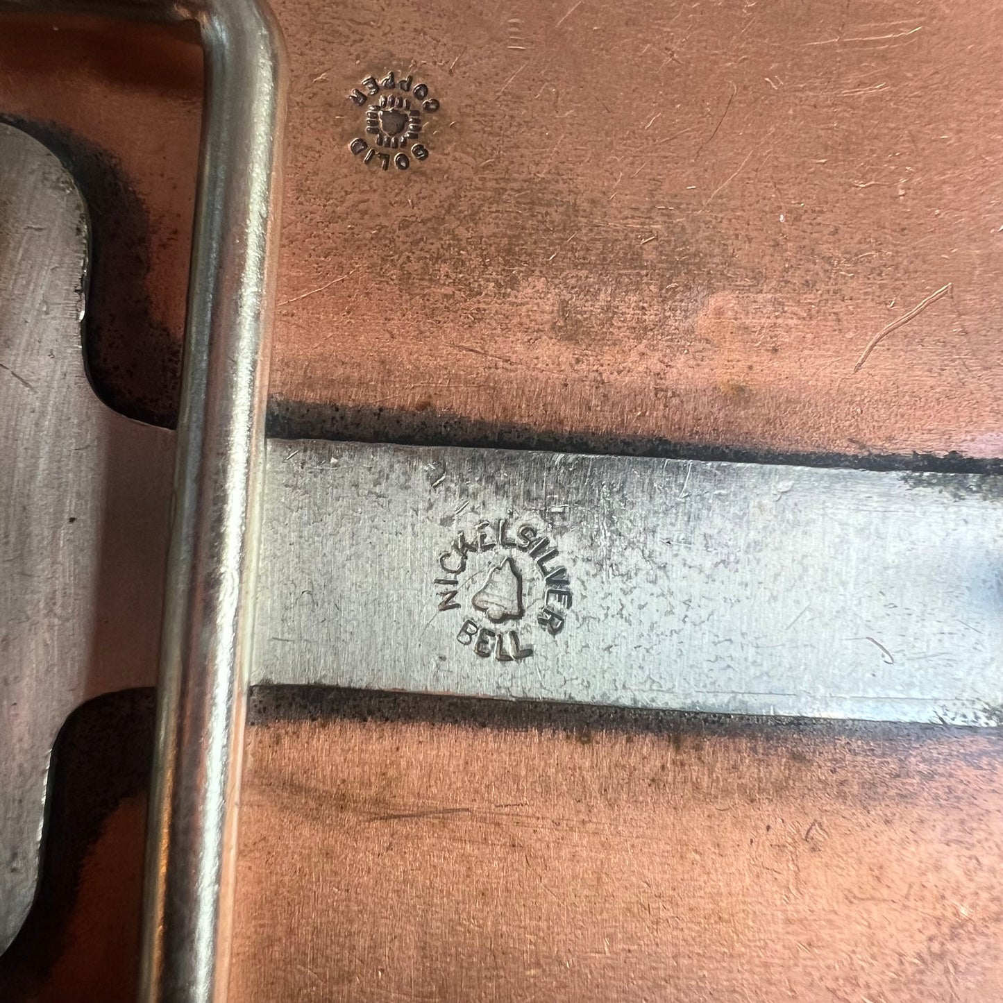 Copper and Turquoise Vintage Belt Buckle