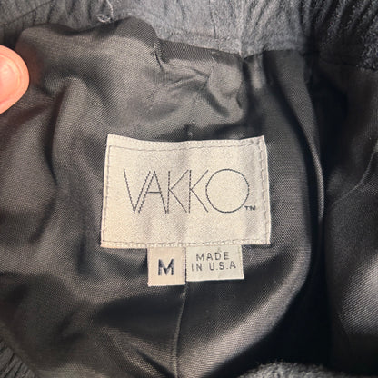 Vintage Vakko Black Leather Skirt