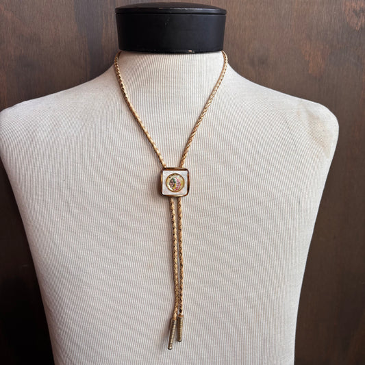Vintage Minnesota Bolo on Two-Tone Metallic Tie