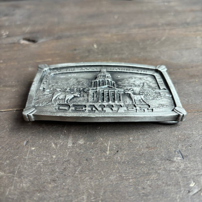 Pewter Denver Belt Buckle
