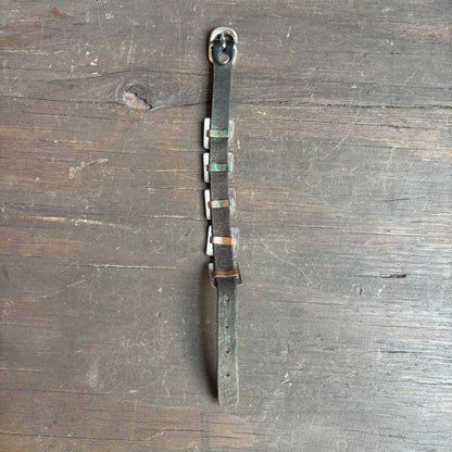 SIlver Concho Leather Bracelet