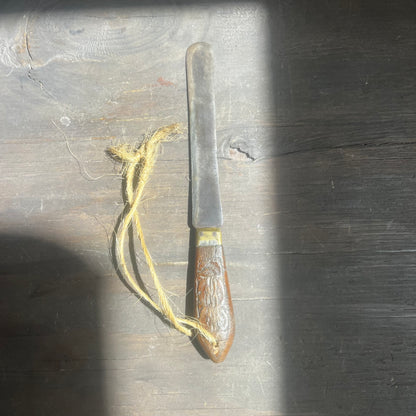 Antique Hand Carved Bread Knife
