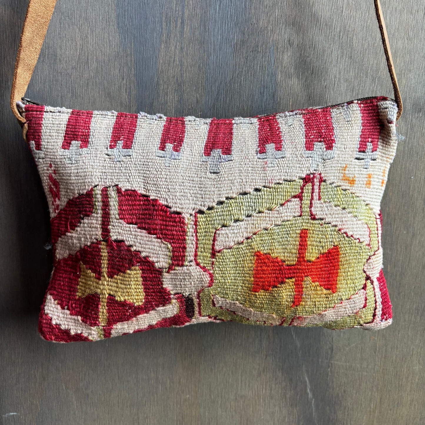 Kilim Purse with Leather Strap