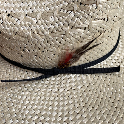 Wrangler Straw Hat with Black Tie