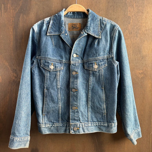 Vintage Plain Pockets Denim Jacket