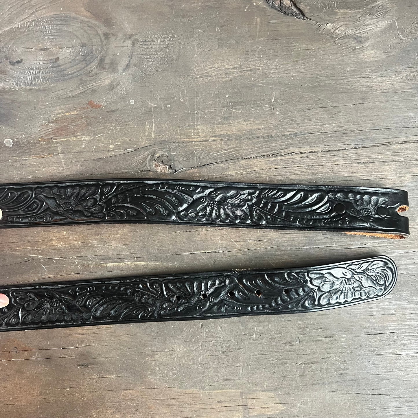 Rockmount Ranchwear Black Tooled Belt