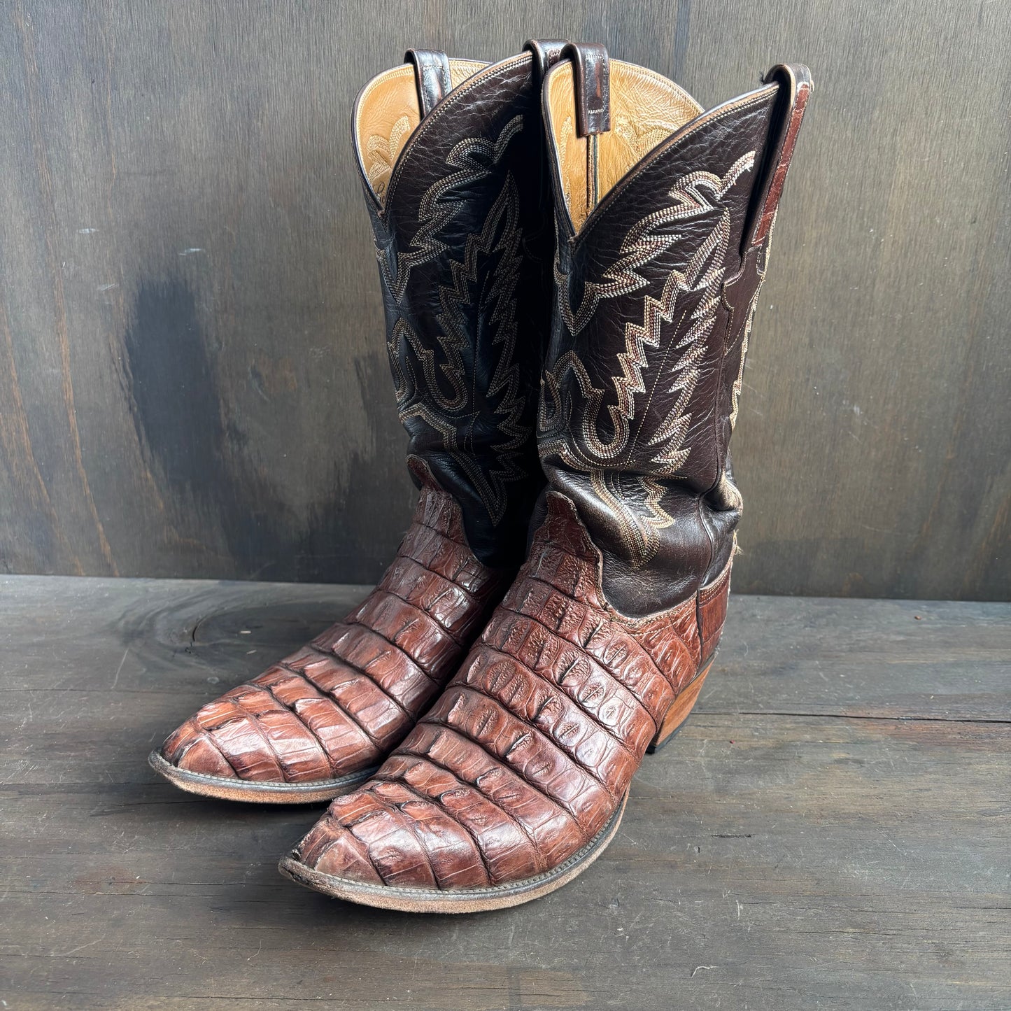 Lucchese Two-Tone Crocodile Boots