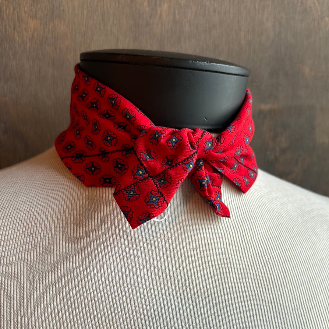 Red Patterned Neck Scarf